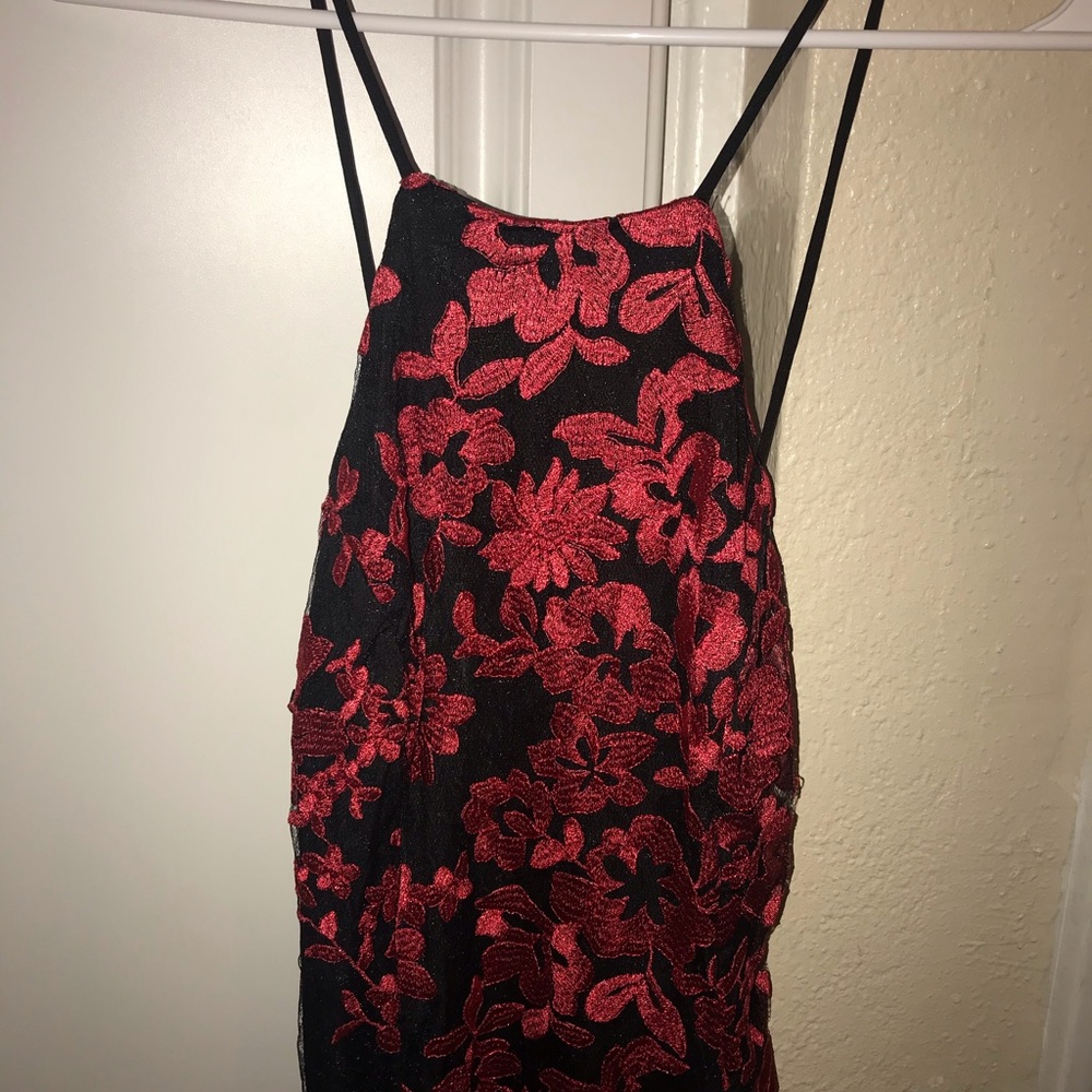 Long Black and Red Dress